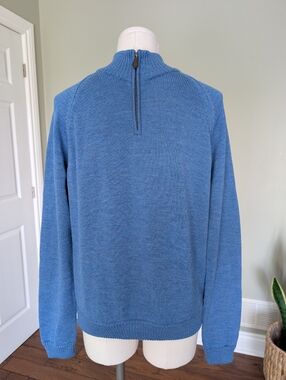 Men's Blue Quarter-Zip Sweater